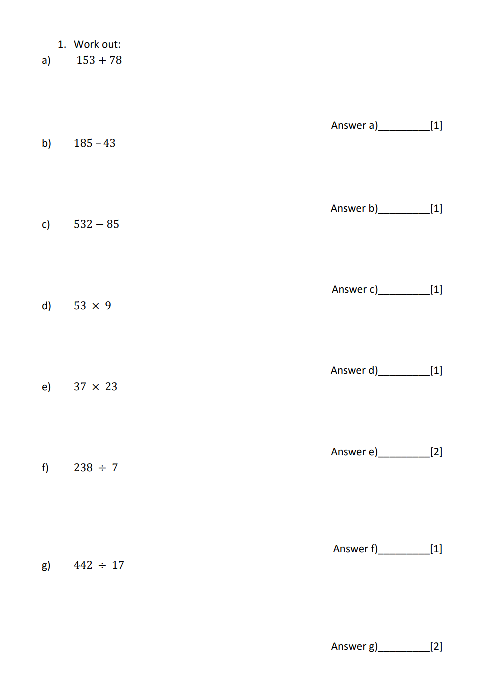 Question 1